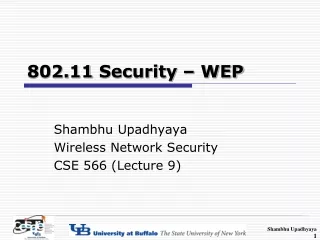 802.11 Security – WEP