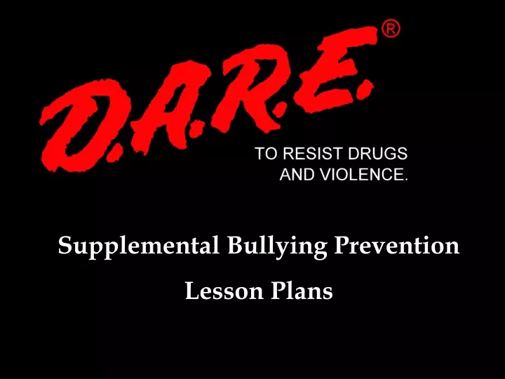 supplemental bullying prevention lesson plans