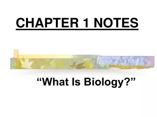 CHAPTER 1 NOTES