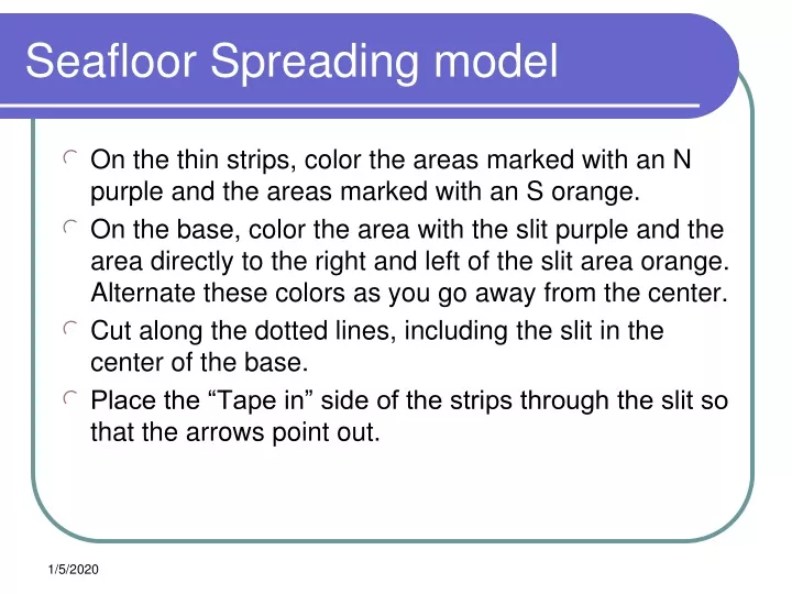 seafloor spreading model