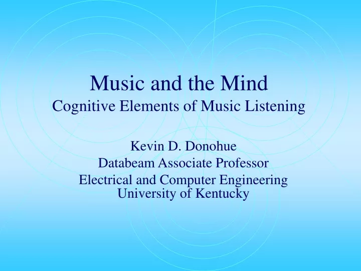music and the mind cognitive elements of music listening