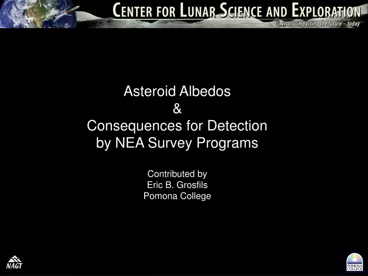 asteroid albedos consequences for detection