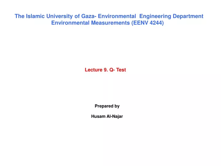 the islamic university of gaza environmental