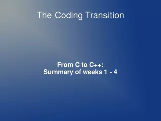 The Coding Transition