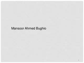 Mansoor Ahmed Bughio