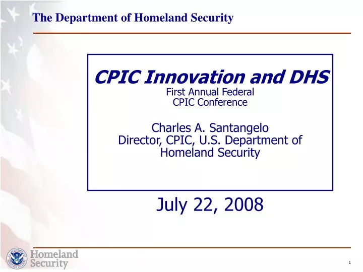 the department of homeland security