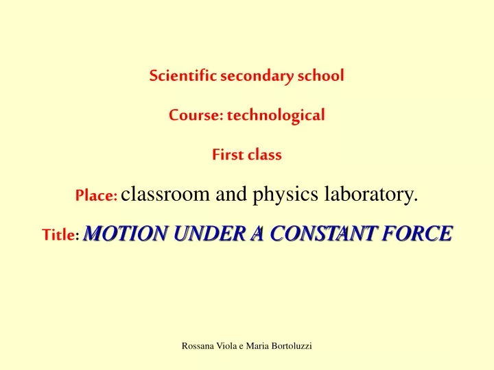 scientific secondary school course technological