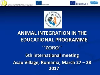 ANIMAL INTEGRATION IN THE EDUCATIONAL PROGRAMME ´´ZORO´´ 6th  international  meeting