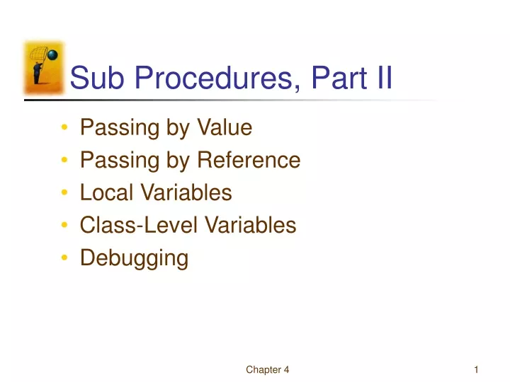 sub procedures part ii