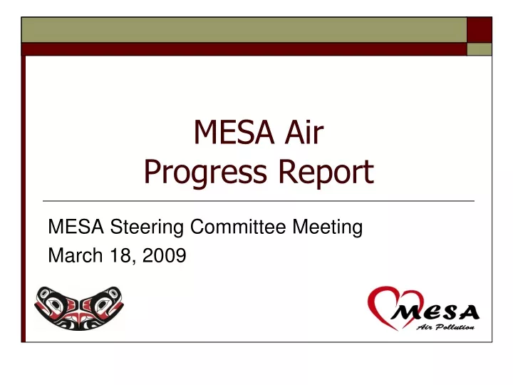 mesa air progress report