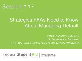 Strategies FAAs Need to Know About Managing Default