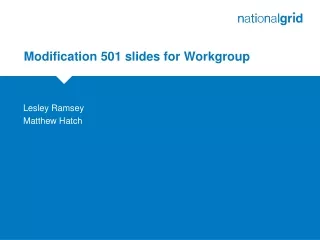 Modification 501 slides for Workgroup