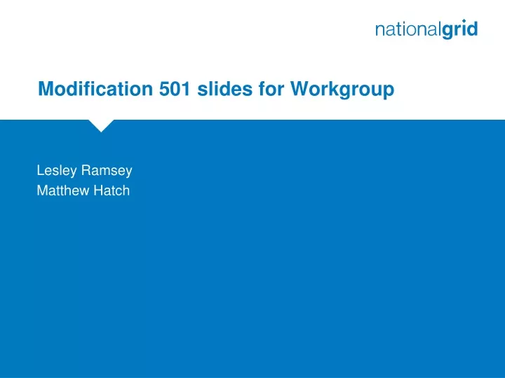 modification 501 slides for workgroup