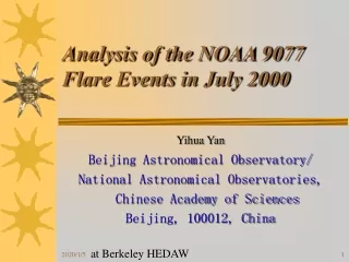 Analysis of the NOAA 9077 Flare Events in July 2000