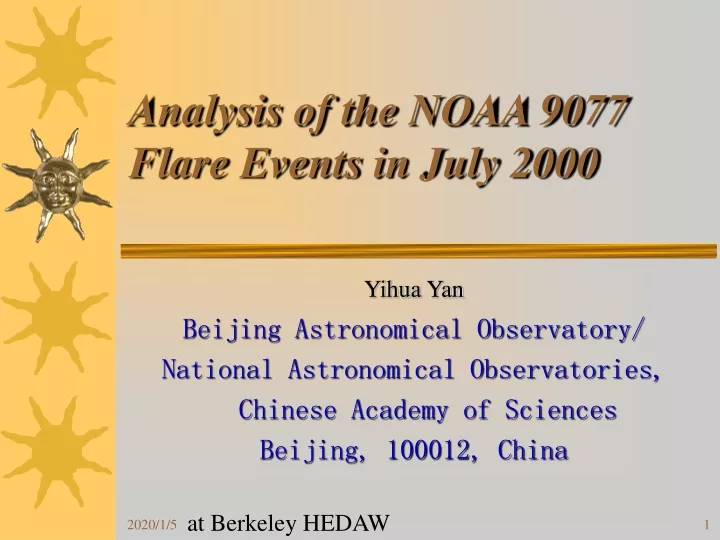 analysis of the noaa 9077 flare events in july 2000