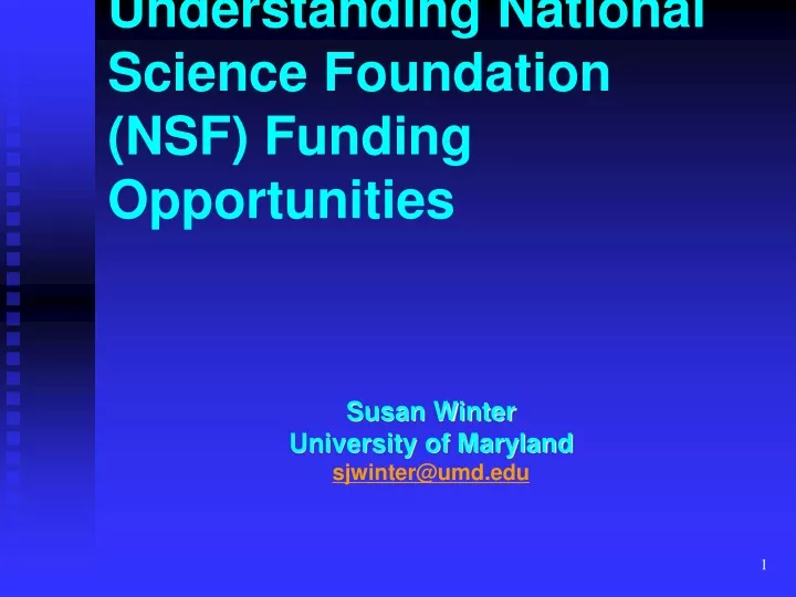 understanding national science foundation nsf funding opportunities