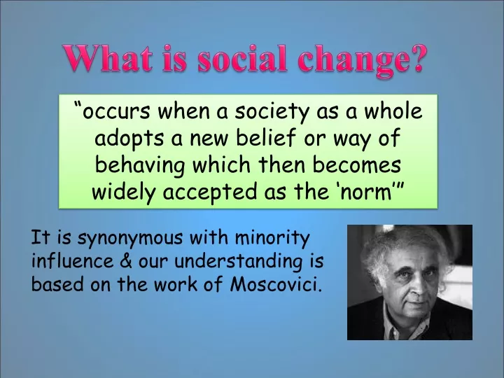 what is social change