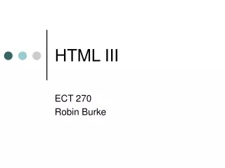 HTML III