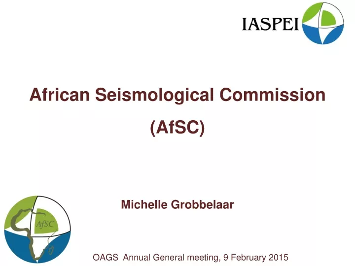 african seismological commission afsc michelle