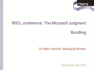 BIICL conference: The Microsoft Judgment Bundling