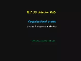 ILC US detector R&amp;D