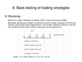 8. Back-testing of trading strategies