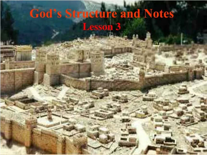 god s structure and notes