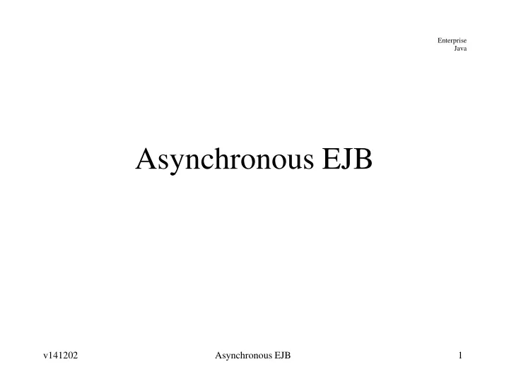 asynchronous ejb