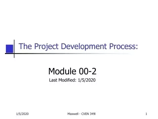 The Project Development Process: