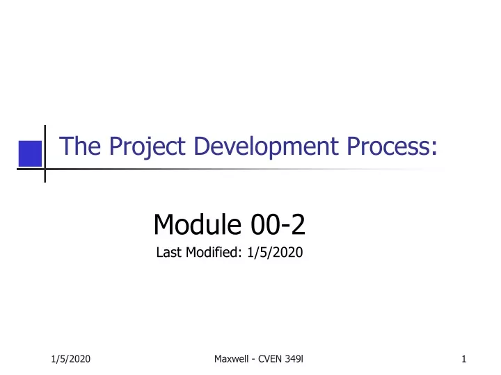 the project development process