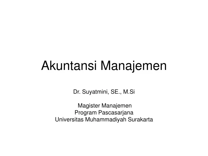 akuntansi manajemen