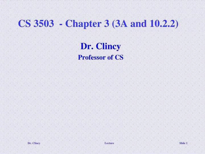 cs 3503 chapter 3 3a and 10 2 2