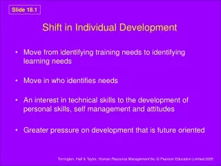 Shift in Individual Development