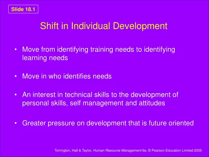 shift in individual development