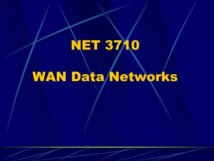 net 3710 wan data networks