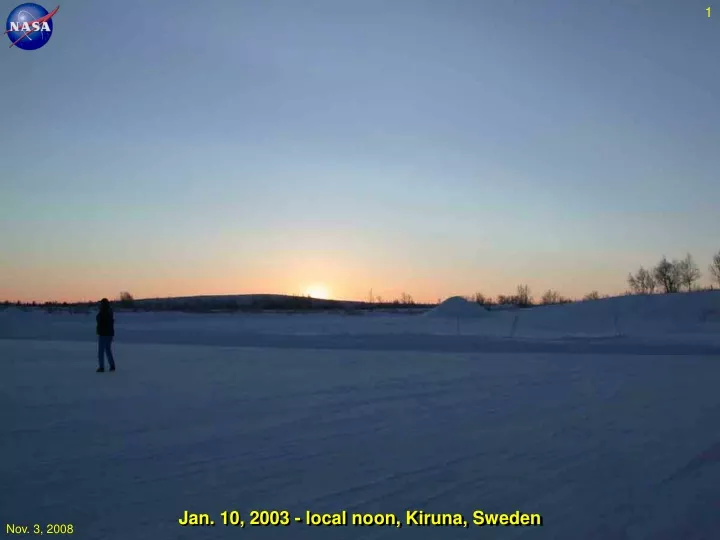 jan 10 2003 local noon kiruna sweden