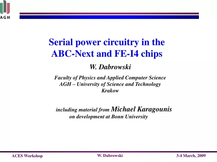 serial power circuitry in the abc next