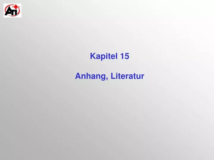 kapitel 15 anhang literatur