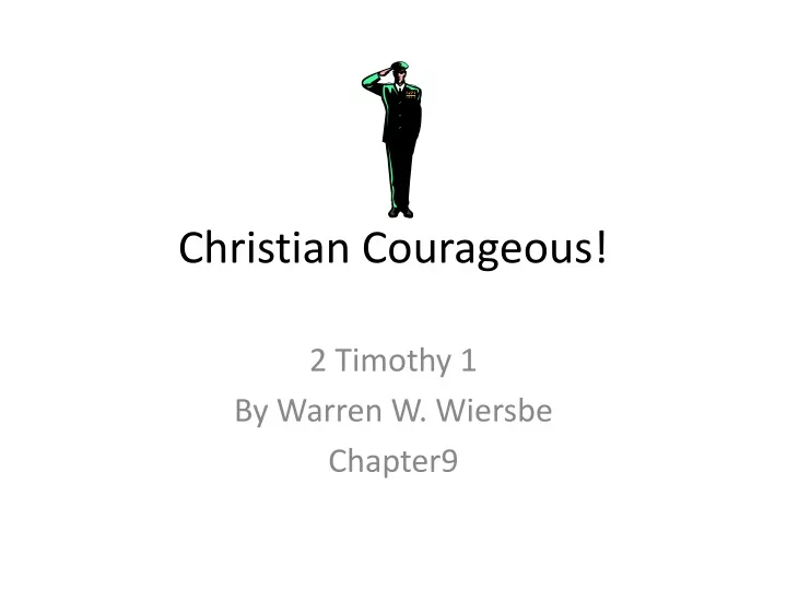 christian courageous