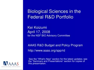 AAAS R&amp;D Budget and Policy Program aaas/spp/rd