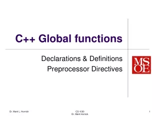 C++ Global functions