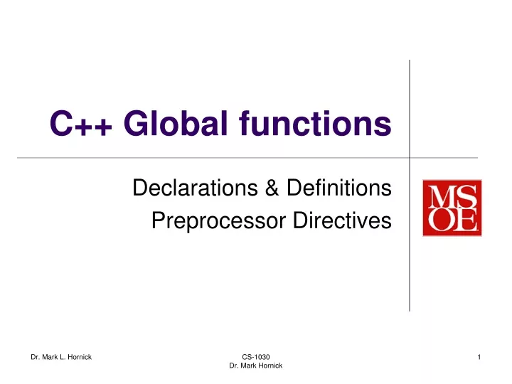 c global functions