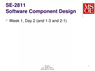 se 2811 software component design