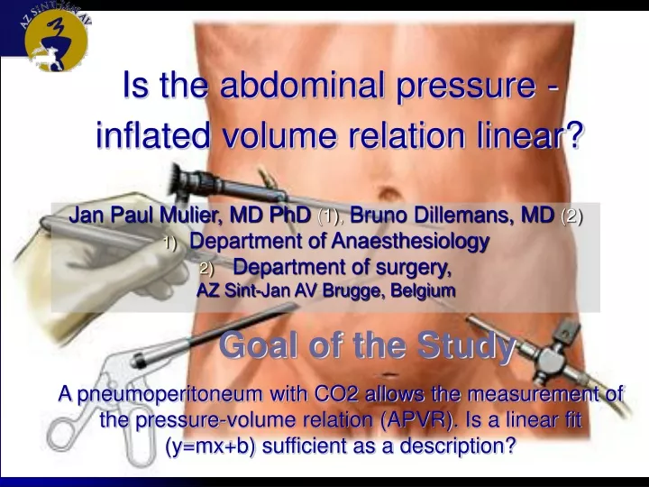is the abdominal pressure inflated volume relation linear