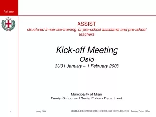 ASSIST  structured in-service-training for pre-school assistants and pre-school teachers
