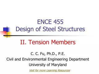 ENCE 455  Design of Steel Structures