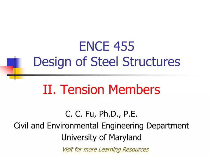 ence 455 design of steel structures