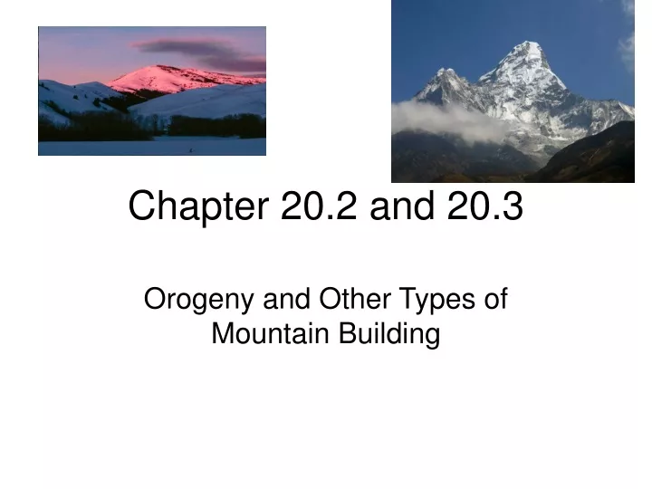 chapter 20 2 and 20 3