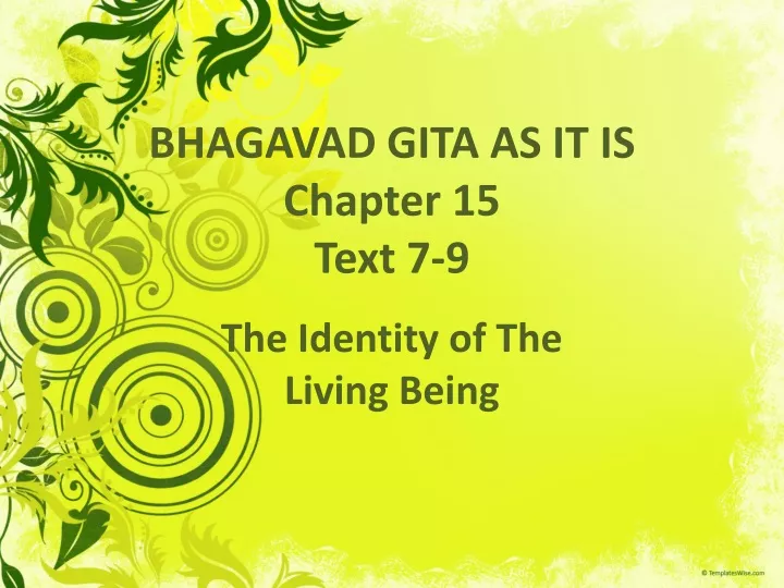bhagavad gita as it is chapter 15 text 7 9