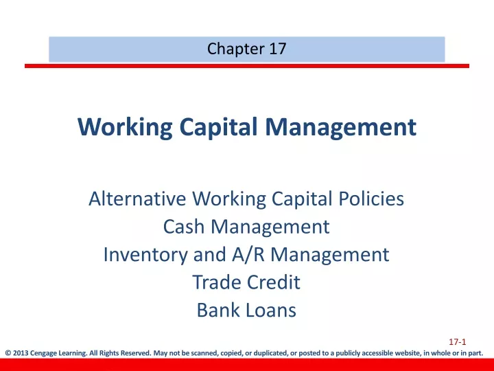 working capital management